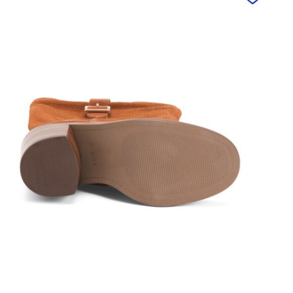 NEW KELSI DAGGER Suede Fletcher Wide Calf High Shaft Boots in Caramel 1125 5m3 - Picture 4 of 7